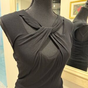 INC International Concepts Black Twist-Front Dress